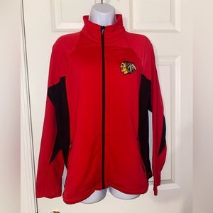 Women’s full zip Chicago Blackhawks track jacket. NWOT